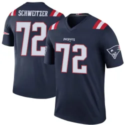 Youth Wes Schweitzer New England Patriots No.72 Legend Color Rush Jersey - Navy