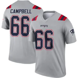 Youth Will Campbell New England Patriots No.66 Legend Inverted Jersey - Gray